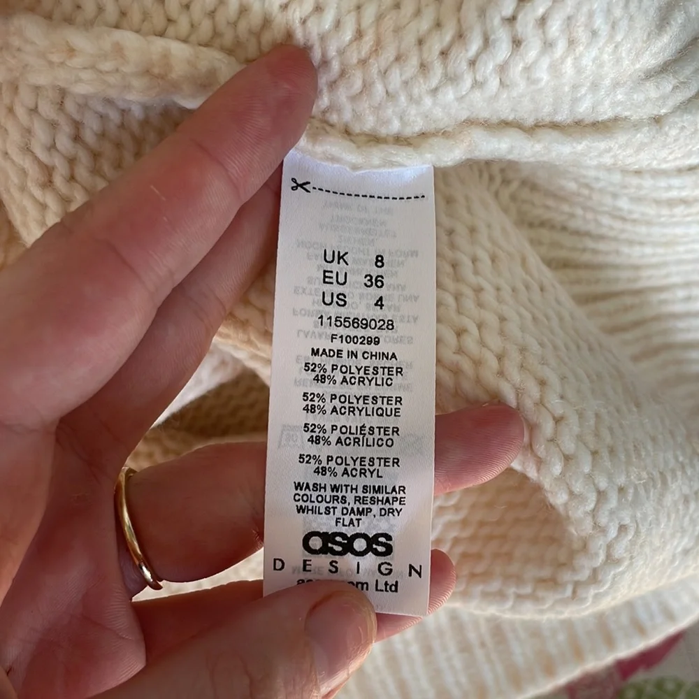 ASOS Ivory Turtleneck Mini Dress - Picture 9 of 9